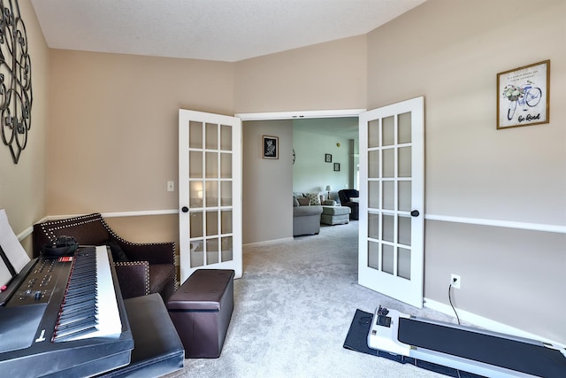852 Flint Rdg Unit 4-302, Cold Spring, KY 41076 - carpeted office space featuring french doors and lofted ceiling