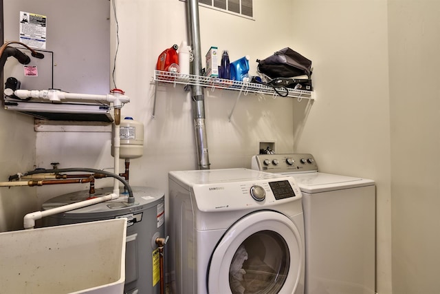 852 Flint Rdg Unit 4-302, Cold Spring, KY 41076 - laundry area featuring separate washer and dryer and electric water heater