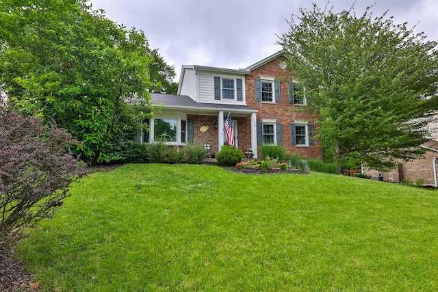 328 Creekwood Dr, Edgewood, KY 41017 - view of front of home with brick siding and a front lawn