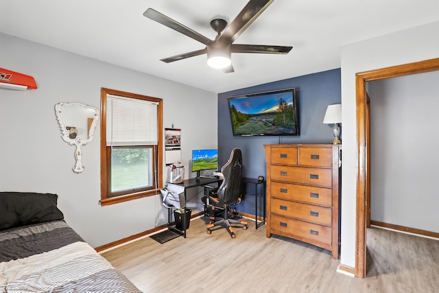 50 Russell St, Florence, KY 41042 - bedroom with wood finished floors, a desk, and ceiling fan