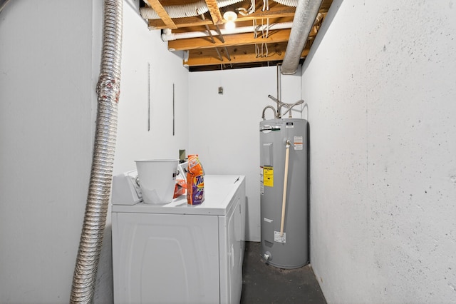 1212 Leslie Marie Ct, Elsmere, KY 41018 - laundry room with water heater and washer and dryer