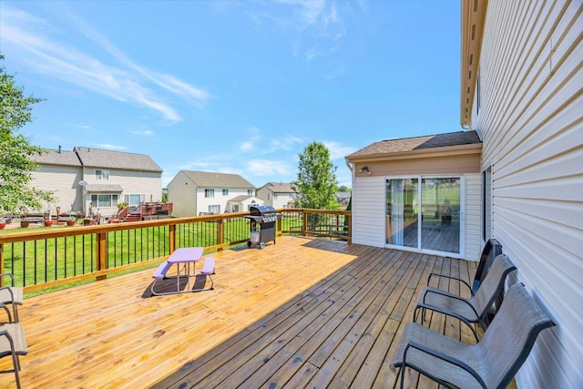 9128 Belvedere Ct, Florence, KY 41042 - wooden deck with a residential view and area for grilling