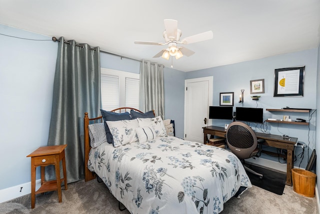 137 Robson Ave, Fort Thomas, KY 41075 - carpeted bedroom with a desk and a ceiling fan