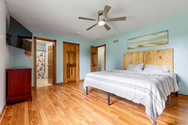 1041 Kidwell Rd, Demossville, KY 41033 - bedroom with light wood-style floors and a ceiling fan