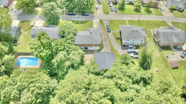 5370 Skyline Dr, Highland Heights, KY 41076 - aerial perspective of suburban area with a pool