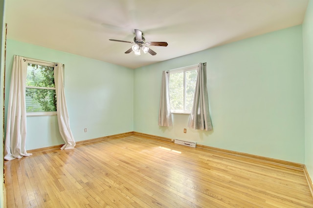 5370 Skyline Dr, Highland Heights, KY 41076 - empty room featuring ceiling fan and light wood-style flooring