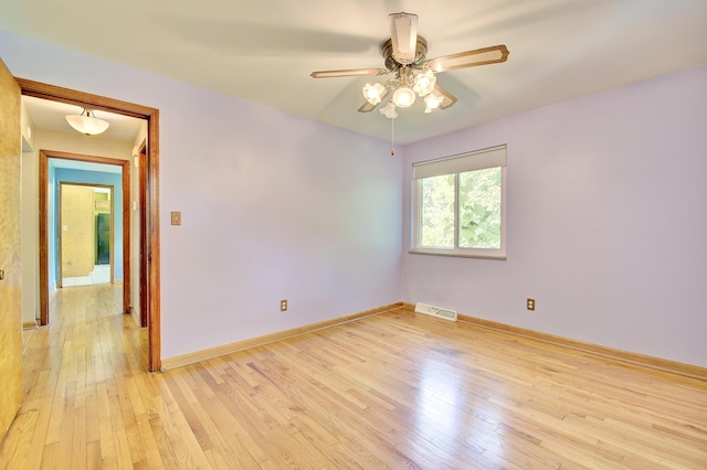 5370 Skyline Dr, Highland Heights, KY 41076 - unfurnished room featuring light wood finished floors and ceiling fan