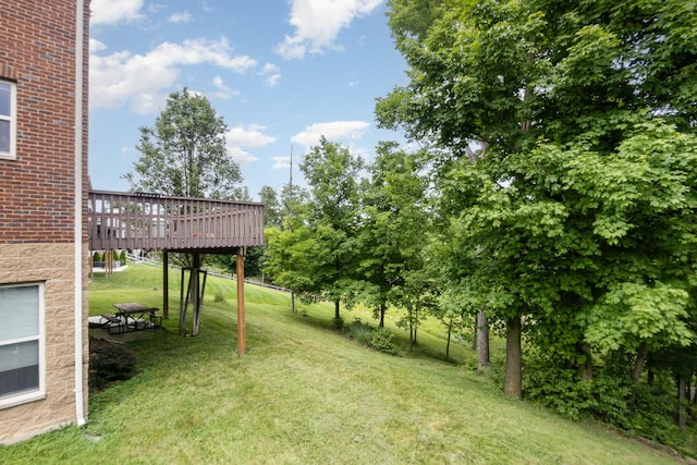 1464 Shirepeak Way, Independence, KY 41051 - view of green lawn with a wooden deck