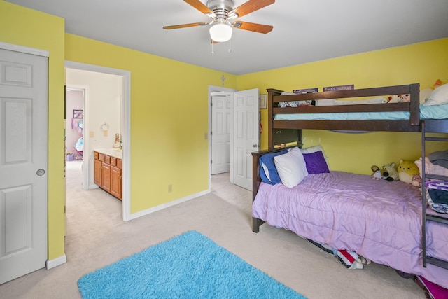 25 Regiment Ct, Wilder, KY 41076 - bedroom featuring light carpet, ceiling fan, and ensuite bathroom