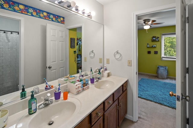 25 Regiment Ct, Wilder, KY 41076 - full bath featuring double vanity and ceiling fan