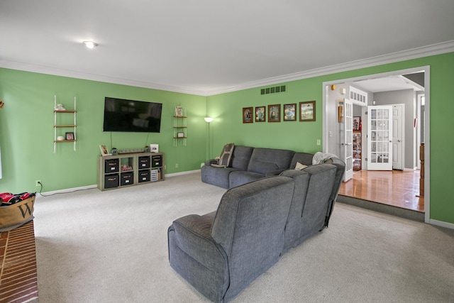25 Regiment Ct, Wilder, KY 41076 - living area with crown molding and carpet flooring