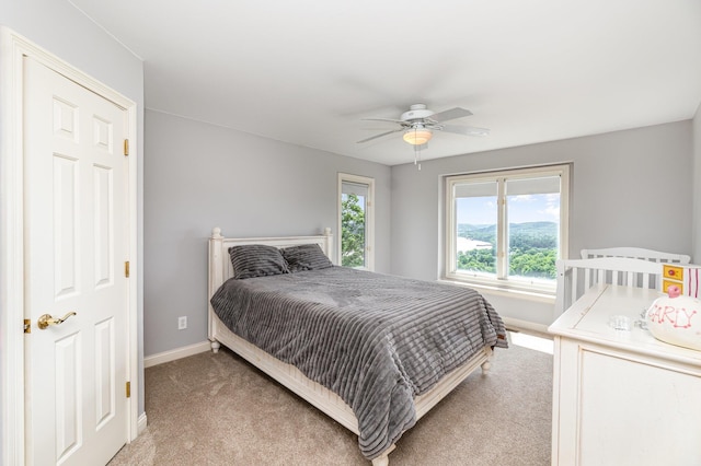 2316 Pinnacle Ct, Hebron, KY 41048 - bedroom featuring light carpet and a ceiling fan