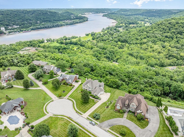 2316 Pinnacle Ct, Hebron, KY 41048 - aerial view of residential area featuring a large body of water and a forest