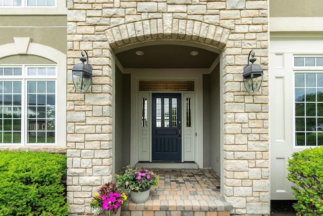 2316 Pinnacle Ct, Hebron, KY 41048 - view of exterior entry featuring stone siding