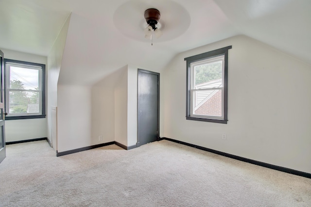 2 Doris Dr, Latonia, KY 41015 - bonus room with light carpet, healthy amount of natural light, ceiling fan, and vaulted ceiling