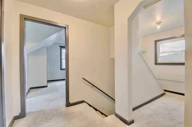 2 Doris Dr, Latonia, KY 41015 - hall with an upstairs landing and carpet