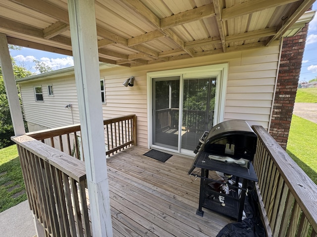 4120 Taylor Ct, Erlanger, KY 41018 - wooden deck featuring area for grilling