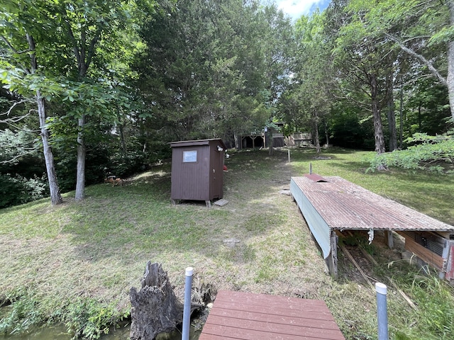 567 Rose Bourne Ln, Owenton, KY 40359 - view of green lawn with a storage unit