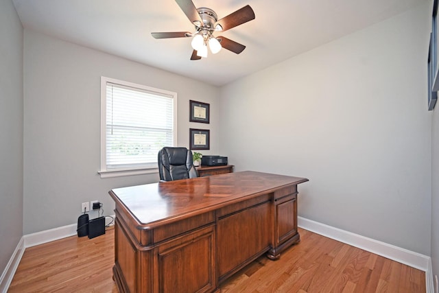 42 Daisy Ln, Fort Thomas, KY 41075 - office with light wood-style floors and a ceiling fan