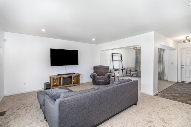 6638 Glencree Ln, Union, KY 41091 - living room featuring carpet floors and recessed lighting