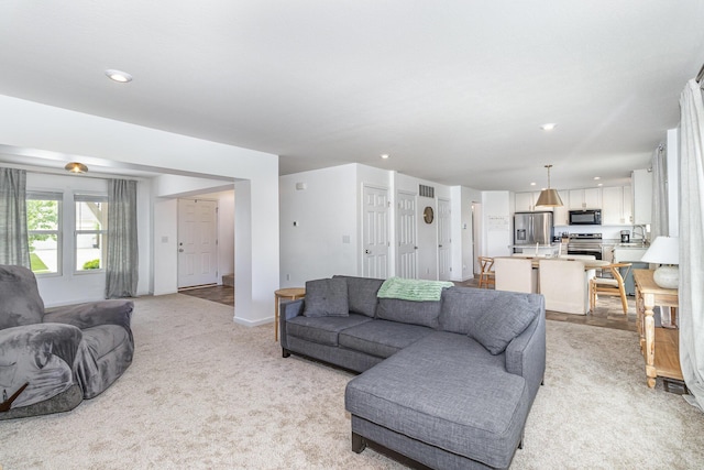 6638 Glencree Ln, Union, KY 41091 - living area with light colored carpet and recessed lighting