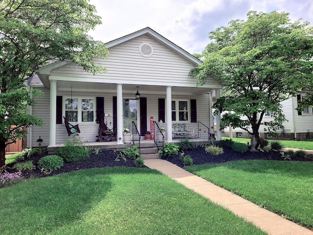107 Timberlake Ave, Erlanger, KY 41018 - view of front of home with a front lawn and a porch