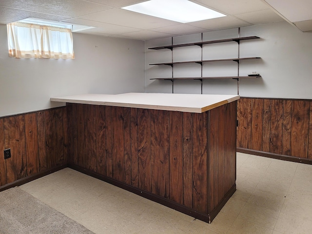 107 Timberlake Ave, Erlanger, KY 41018 - indoor bar with light flooring, wainscoting, wood walls, and a drop ceiling