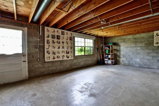 1710 Hilltop Dr, Carrollton, KY 41008 - below grade area featuring concrete block wall