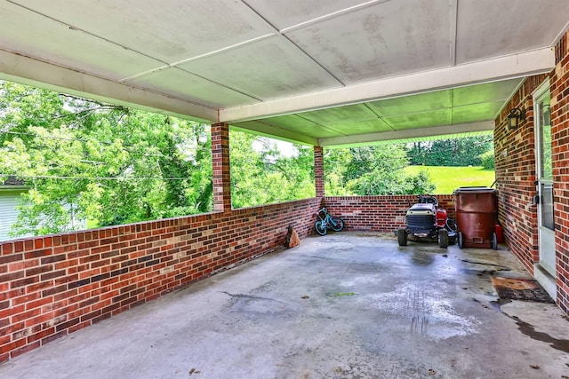 1710 Hilltop Dr, Carrollton, KY 41008 - view of patio featuring a carport