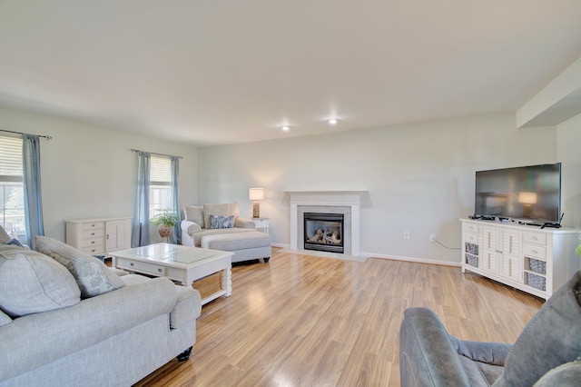 1025 Wakefield Ct, Hebron, KY 41048 - living area featuring light wood-style floors and a fireplace with flush hearth