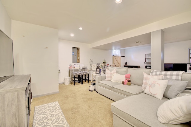 1025 Wakefield Ct, Hebron, KY 41048 - living room with light carpet and recessed lighting