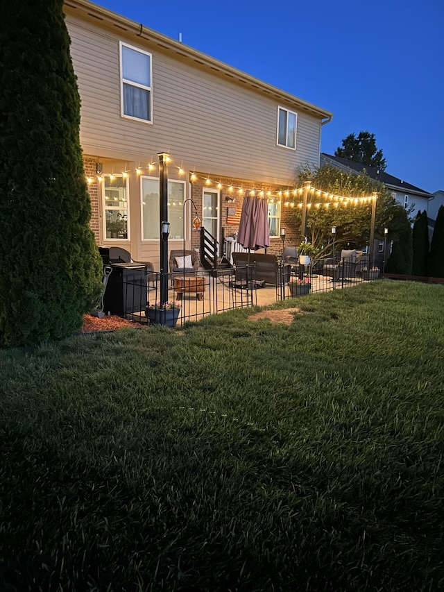 1025 Wakefield Ct, Hebron, KY 41048 - back of house featuring a patio and brick siding