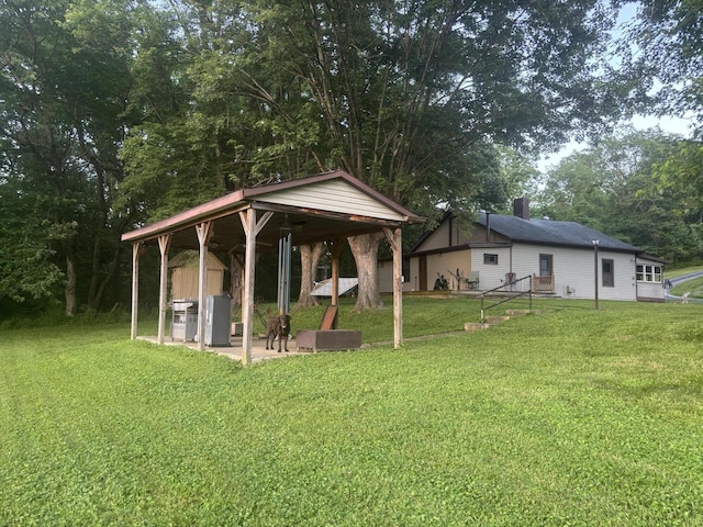 604 Rifle Range Rd, Alexandria, KY 41001 - view of green lawn featuring a gazebo and a patio area