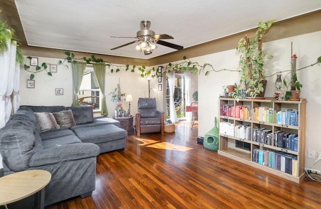 305 Helen St, Ludlow, KY 41016 - living room featuring ceiling fan and wood finished floors