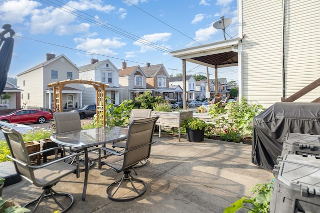 305 Helen St, Ludlow, KY 41016 - view of patio / terrace featuring a residential view, outdoor dining space, and a grill