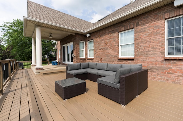 103 Mohawk Trl, Dry Ridge, KY 41035 - deck featuring an outdoor living space