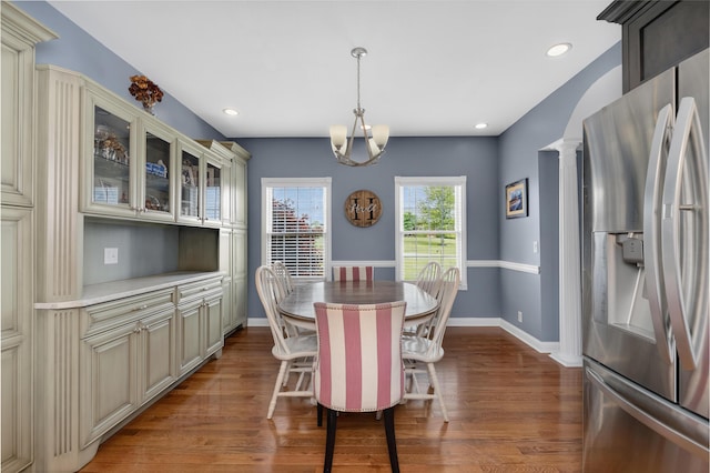 103 Mohawk Trl, Dry Ridge, KY 41035 - dining area featuring wood finished floors and recessed lighting