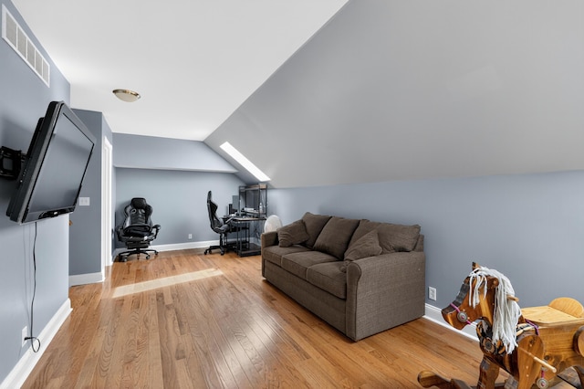 103 Mohawk Trl, Dry Ridge, KY 41035 - living area with wood finished floors and vaulted ceiling
