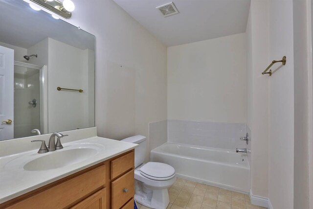 6315 Baymiller Ln, Burlington, KY 41005 - full bath with vanity, tile patterned floors, a garden tub, and an enclosed shower