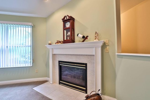 6315 Baymiller Ln, Burlington, KY 41005 - detailed view of a fireplace and carpet flooring