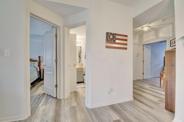 7305 Centrecrest Ln Unit G, Florence, KY 41042 - hall with light wood-type flooring and baseboards