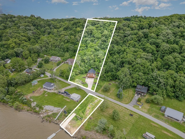 9500 Lower River Rd, Burlington, KY 41005 - aerial overview of property's location featuring property parcel outlined