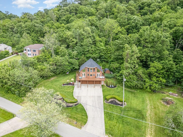 9500 Lower River Rd, Burlington, KY 41005 - aerial view of property and surrounding area featuring a heavily wooded area