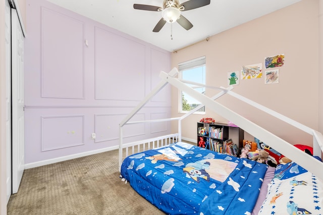 2373 Frontier Dr, Hebron, KY 41048 - bedroom with carpet flooring and a ceiling fan
