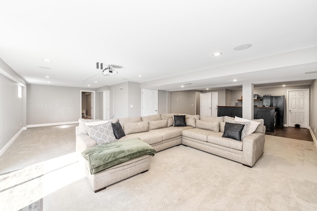2373 Frontier Dr, Hebron, KY 41048 - living area featuring recessed lighting and carpet floors