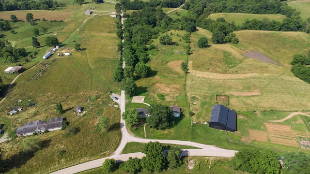 6515 Cull Rd, Owenton, KY 40359 - aerial view of property and surrounding area with rural landscape