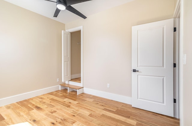 243 Latta Ave, Ludlow, KY 41016 - unfurnished bedroom with light wood-style floors and ceiling fan