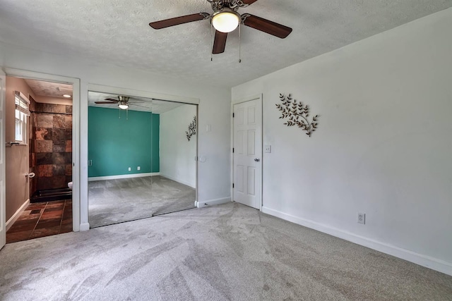 2709 Wesley Dr, Villa Hills, KY 41017 - empty room with a textured ceiling, carpet, and a ceiling fan
