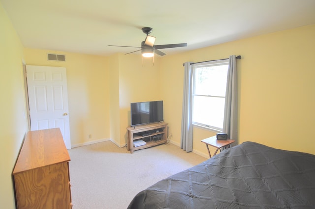 3445 Crittenden Mount Zion Rd, Dry Ridge, KY 41035 - bedroom with light colored carpet and ceiling fan