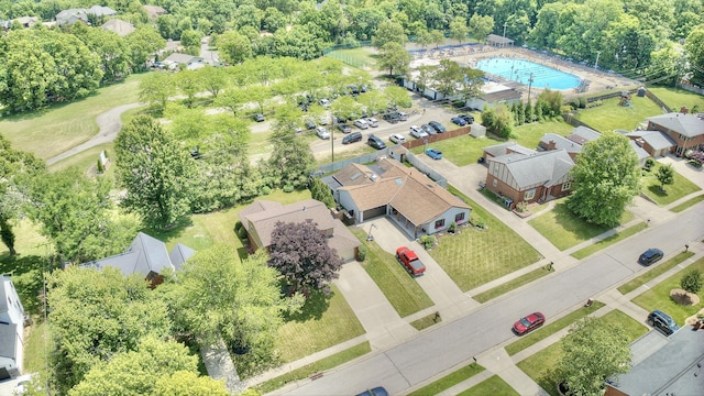 140 Williamsburg Dr, Fort Mitchell, KY 41017 - aerial view of residential area featuring a pool area
